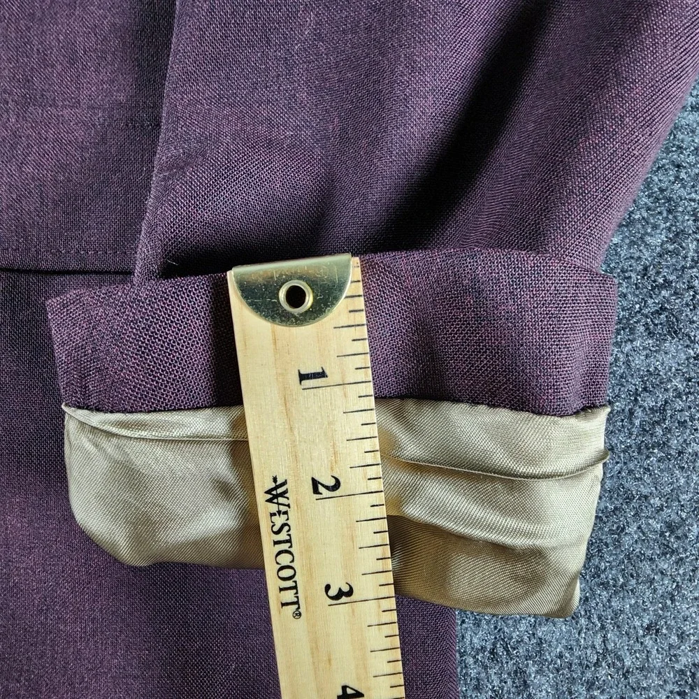 VTG Stafford‎ USA 44S Purple Hopsack Gold Button Men's Blazer Jacket Sport Coat